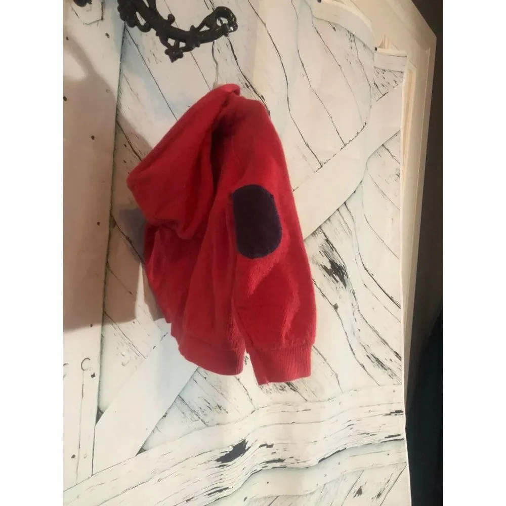 Zara baby boys size 9/12 months 9m 12m red Hoodie sweatshirt